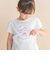 ティータイムプリント天竺半袖Tシャツ＋リボン付きスムース長袖カーディガンセット(80~130cm)