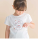 ティータイムプリント天竺半袖Tシャツ＋リボン付きスムース長袖カーディガンセット(80~130cm)