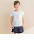 ティータイムプリント天竺半袖Tシャツ＋リボン付きスムース長袖カーディガンセット(80~130cm)
