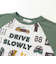 車総柄配色天竺ラグラン長袖Tシャツ(80~130cm)