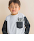 チェック袖切り替え天竺長袖Tシャツ(80~130cm)