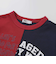 バイカラー切り替えロゴプリントビッグ半袖Tシャツ(100~160cm)