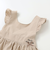ツイル肩フリルジャンパースカート＋ボーダー長袖Tシャツセット(90~130cm)