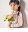 【日本製】【お揃い】リバティビエラ(DaisyMorisia)×花ボタン長袖Tシャツ(100～140cm)