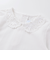 コンパクトコットン襟レース長袖Tシャツ(90～140cm)