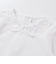 コンパクトコットン襟レース長袖Tシャツ(90～140cm)