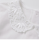 コンパクトコットン襟レース長袖Tシャツ(90～140cm)