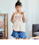 【お揃い】花柄バルーン5分袖スムースTシャツ(80~130cm)