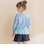 ウサギプリント裾フリル天竺長袖Tシャツ(80~130cm)