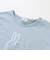 ウサギプリント裾フリル天竺長袖Tシャツ(80~130cm)