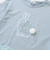 ウサギプリント裾フリル天竺長袖Tシャツ(80~130cm)
