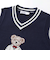 クマ刺しゅうラインリブニットベスト(80~130cm)