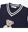 クマ刺しゅうラインリブニットベスト(80~130cm)