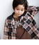 配色胸ポケットカルゼチェックシャツ(100~160cm)