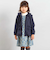 チェックタフタペプラムフード付きブルゾン(90~150cm)