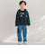 【店舗限定】【お揃い】チェックフラップポケット長袖シャツ(95~150cm)