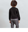 エンブレムワッペン裾レイヤードポンチトレーナー(100~150cm)
