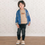 恐竜サガラ刺しゅうワッフルTシャツ(80~130cm)
