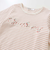 無地ボーダーイチゴ花刺しゅう裾スカラップTシャツ(80~130cm)