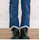 キラキラプリント裾レースデニムツイルパンツ(90~130cm)