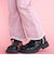 キラキラプリント裾レースデニムツイルパンツ(90~130cm)