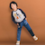 はたらくくるまポケット刺しゅうデニムコーデュロイ切り替えパンツ(80~130cm)