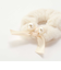 ふわふわファーパール風ビーズリボン付きシュシュ