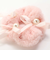 ふわふわファーパール風ビーズリボン付きシュシュ