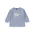 Beパッチ刺しゅうスムース長袖Tシャツ(80~100cm)