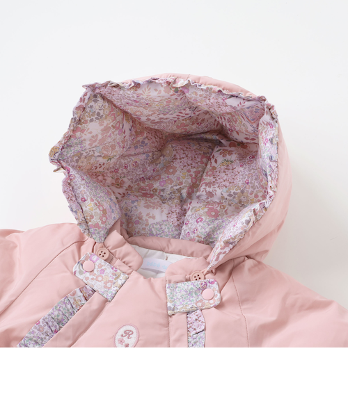 ベベ タフタリバティタナローン バギーオール 60~80cm ロンパース 未使用 撥水加工 】タフタリバティタナローンCarsバギーオール(60~80cm