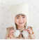 リボン付きネコ耳ニット帽(48~55cm)