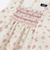 【お揃い】小花柄シャツコールスモック刺しゅうジャンパースカート(80~100cm)