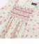 【お揃い】小花柄シャツコールスモック刺しゅうジャンパースカート(80~100cm)