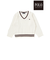 【POLO BCS(ポロ・ビーシーエス)×SLAP SLIPコラボ】襟ライン入りVネックトラッドニットプルオーバー(80~130cm)