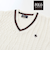 【POLO BCS(ポロ・ビーシーエス)×SLAP SLIPコラボ】襟ライン入りVネックトラッドニットプルオーバー(80~130cm)