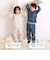 【スララク/腹巻き一体型】みんな快眠！長袖みんみんキルティングパジャマ 上下セット(80~130cm)