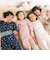 【スララク/腹巻き一体型】みんな快眠！長袖みんみんキルティングパジャマ 上下セット(80~130cm)