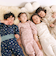 【スララク/腹巻き一体型】みんな快眠！長袖みんみんキルティングパジャマ 上下セット(80~130cm)