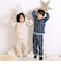 【スララク/腹巻き一体型】みんな快眠！長袖みんみんキルティングパジャマ 上下セット(80~130cm)