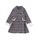 ファー付きツイル＆チェックコートワンピース(110~150cm)