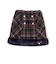 【お揃い】ファー切替チェック台形スカート(90~130cm)