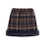 【お揃い】ファー切替チェック台形スカート(90~130cm)