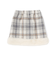 【お揃い】ファー切替チェック台形スカート(90~130cm)