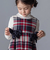【日本製】【お揃い】ウールチェックサイドリボン付きジャンパースカート(90~140cm)