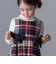 【日本製】【お揃い】ウールチェックサイドリボン付きジャンパースカート(90~140cm)