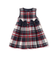 【日本製】【お揃い】ウールチェックサイドリボン付きジャンパースカート(90~140cm)