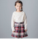 【日本製】【お揃い】ウールチェックフロントタックスカート(100~140cm)