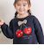 イチゴチェリーパッチ刺しゅうリボン付き裾ボアトレーナー(80~130cm)