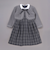 ボレロ+リボンタイ付きチェックワンピースセット(110~130cm)