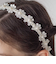 パールビーズお花レースカチューシャ